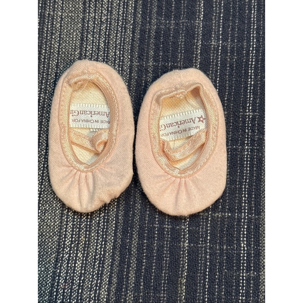 American Girl Doll Original Ballet Slippers with American Girl Label Pink Shoes